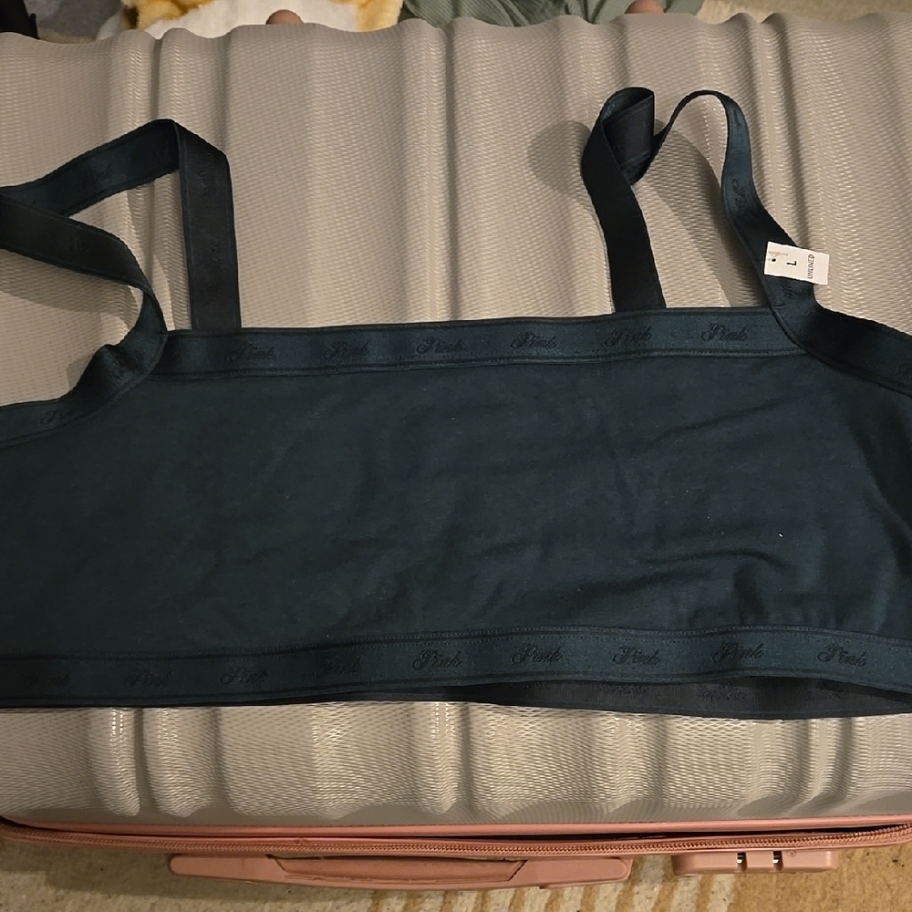 3 Pack Green,blue And Pink Sport Bras. Size Large